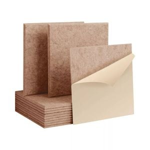 iDeer Life 12PCS Acoustic Foam Sound Absorbing Panels Wall Tiles Square - Canel