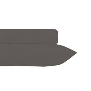 Plain Dyed Polyester Cotton Fitted Combo Set Mocha Single