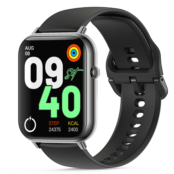 Bluetooth Smart Watch 2.1" LCD BT 5.0 Blood Pressure Heart Rate - Black
