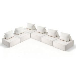 Artiss Floor Sofa Lounge Chair 6 Seater with Pillow