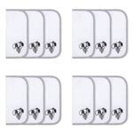 4x 3pc Disney Dogs Print Face Washers Baby Nursery Decor