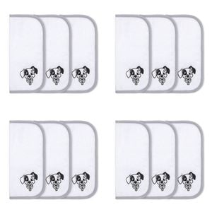 4x 3pc Disney Dogs Print Face Washers Baby Nursery Decor