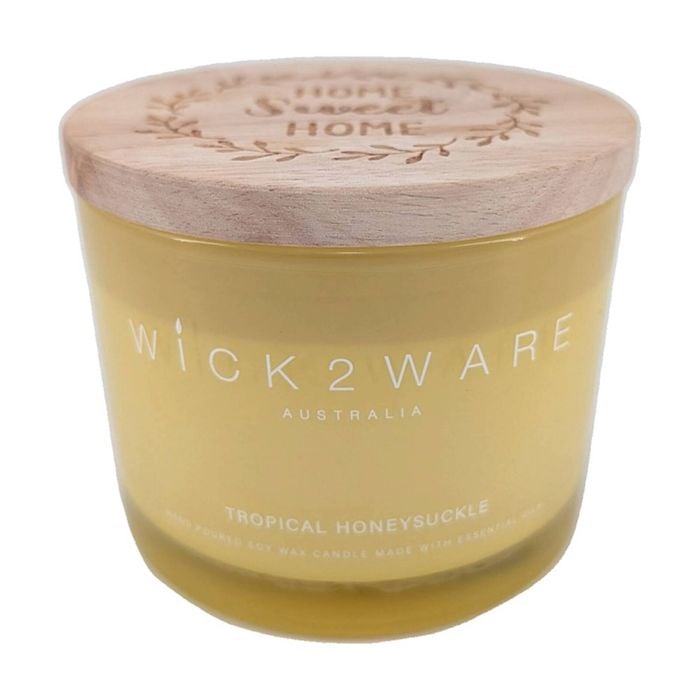More Than Party Soy Scented Candle Jar Home Fragrance Tropical HoneySuckle 340g
