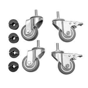 Vogue Castors For Stainless Steel Tables 4 Pack Commercial Kitchen Hardware