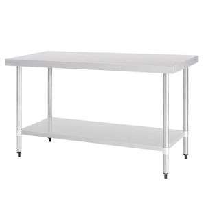 Vogue Stainless Steel Prep Table 1500mm Kitchen Workbench Commercial Bench