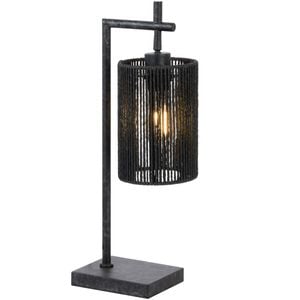 LYNDRA TABLE LAMP GUN METAL BLACK STRING