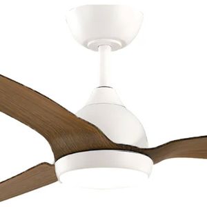 Fanforce Revo Smart DC Ceiling Fan LED Light Remote 52" ABS Blades White/Teak