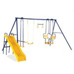 Plum Play AU 5Unit Metal Swing with Slide Multi Activity Outdoor Playset Kids