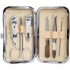 7pc LVD Metal/Plastic 10.5cm Manicure Set Clipper/Cuticle Kit Champagne Glitter