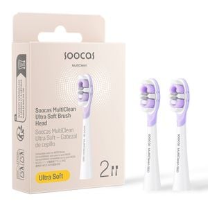 Soocas Neos Ii & Neos Ii Ultra Soft Toothbrush Head White Cv 2 Packs (t04)
