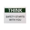 Brutus Think Safety Starts With You 300x225mm Plastic Sign
