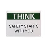 Brutus Think Safety Starts With You 300x225mm Plastic Sign