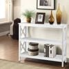 Homfurn White 3-tier Console Table 1m