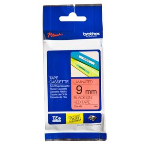 Brother TZE-421 Black on Red Tape, 9mm