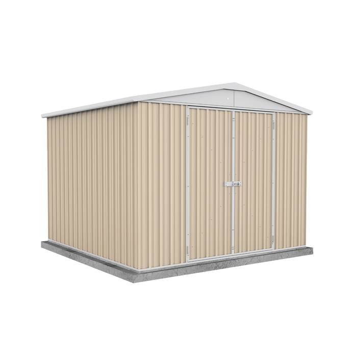 Absco Sheds 3.0 x 2.92 x 2.3m Classic Cream Highlander Double Door Garden Shed