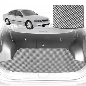 6D Diamond Car Boot Mat for Ford Falcon (BA BF)2002-2008-Cargo Mat-Grey-Outback GT