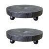 2x Paulownia Wood 25cm Trivet Kitchen/Dining Dish/Pot Round Stand MED Poppyseed