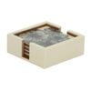 4pc Coast To Coast Home 10cm Floret Resin Sqaure Coasters w/Box