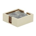 4pc Coast To Coast Home 10cm Floret Resin Sqaure Coasters w/Box