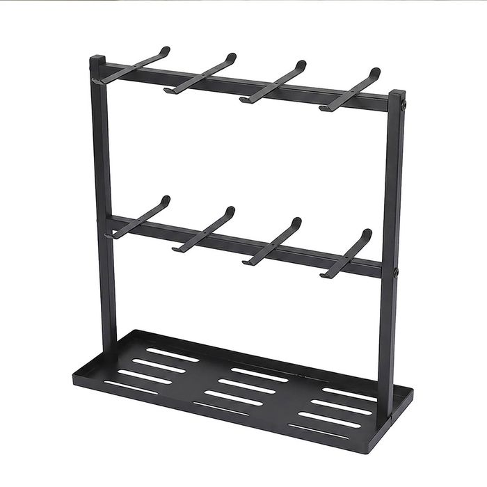 Levede Mug Rack 2 Tier 16 Hook Metal Coffee Cup Holder Stand Organizer Kitchen