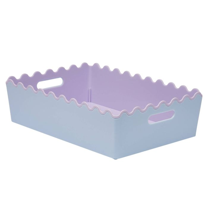 Stakt 4.2L Blue/Lilac Two Tone Scallop Storage Basket