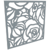 ProtectorAl 300-1200w x 300-1200h Silver Brushed/Gloss White Roses Unframed Composite Deco Panel