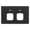 HPM LINEA Double Autoswitch Powerpoint Coverplate - Midnight Dash