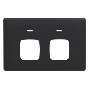 HPM LINEA Double Autoswitch Powerpoint Coverplate - Midnight Dash