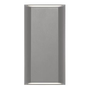 Telbix Silver Bloc Exterior Led Up-Down Wall Lamp