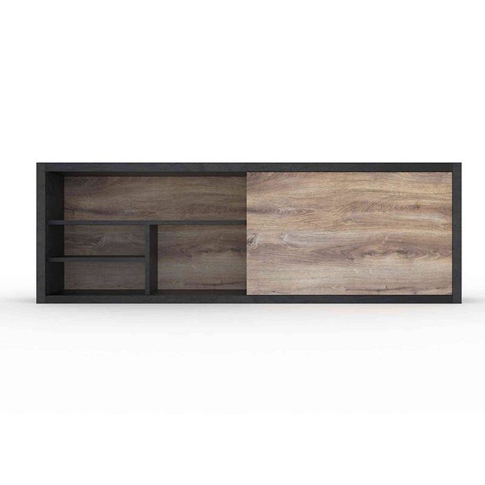 Modern Furniture ARTO Display Unit 240cm - Warm Oak & Black
