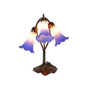 G&g Triple Lily Lamp White Blue