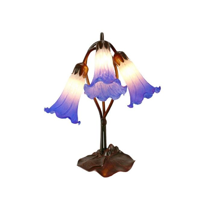 G&g Triple Lily Lamp White Blue
