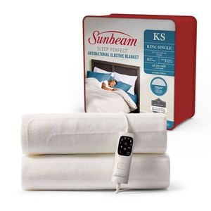 Sunbeam Sleep Perfect Antibacterial Electric Blanket King Single Bla6331
