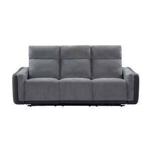Alexios 3 Seater Fabric Electric Recliner Sofa Lounge Grey