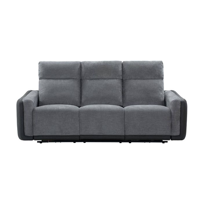 Alexios 3 Seater Fabric Electric Recliner Sofa Lounge Grey