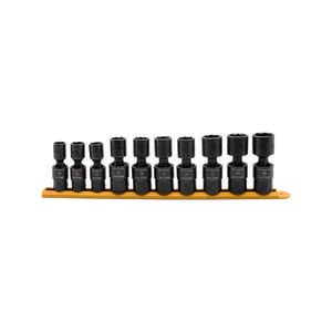 GEARWRENCH 10 Pc. 1/2" Drive 6 Point Standard X-Core Pinless Universal Impact Metric Socket Set