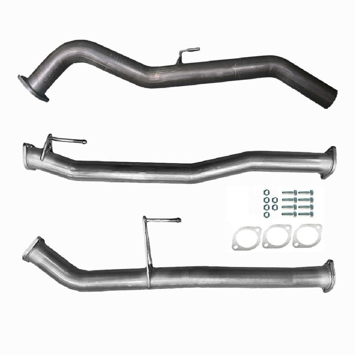 Ignite Exhausts Dpf Back For Nissan D23 Navara Series 5 Np300 3" With Straight Pipe Only Raw Aluminised Steel
