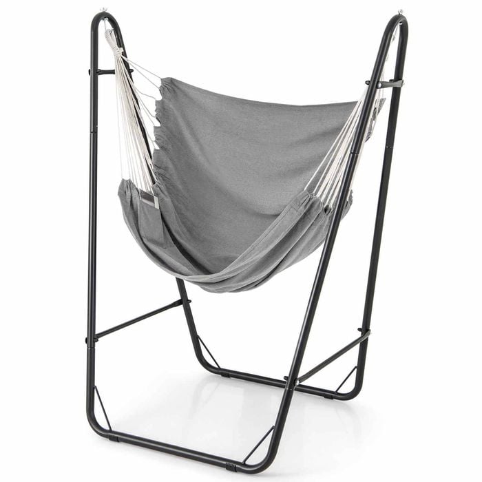 Costway Metal Hammock Chair W/stand Hanging Seat Swing Chair