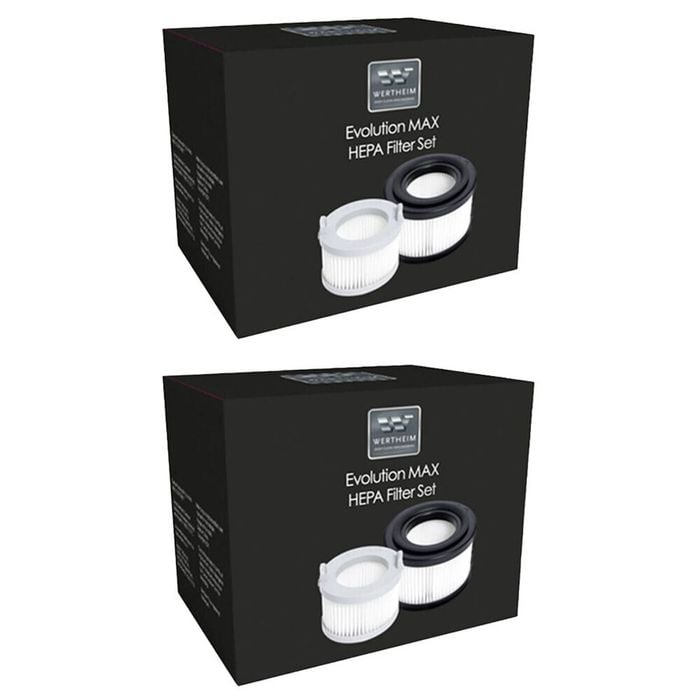 2PK Wertheim Evolution MAX HEPA Filter Set for Stick Vacuum Cleaner White