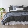 Bambury Melville Quilt Cover Set Charcoal 210x210cm