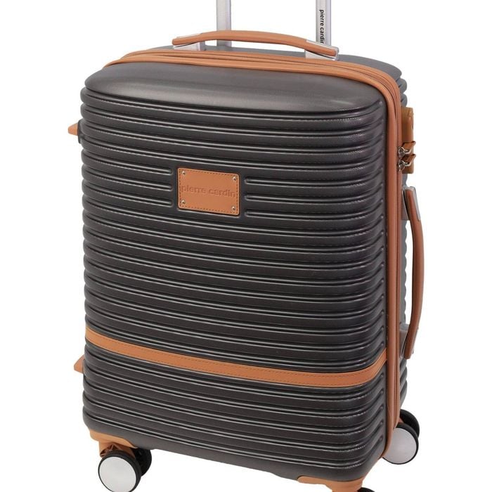Pierre Cardin Cabin Hard-Shell Suitcase Travel Luggage 54cm Charcoal