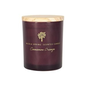 Nicola Spring Soy Wax Scented Candle 130g - Cinnamon & Orange - Warm Spiced Festive Fragrance Jarred Soy Wax Long Burn Perfect