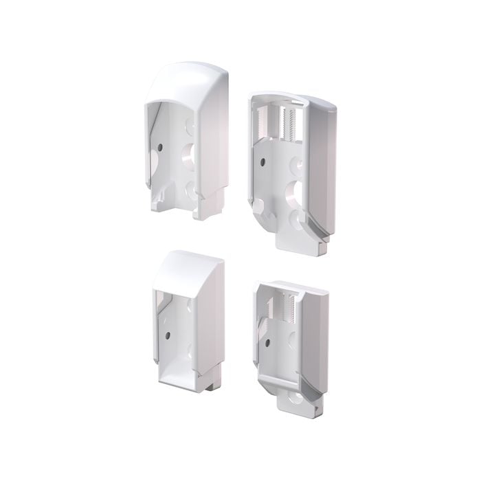PEAK White Aluminium Deck Balustrade Stair Bracket Kit