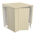 Build-a-Shed 1.5 x 2.3 x 2.0m Skillion Double Hinged Side Door Shed - Cream
