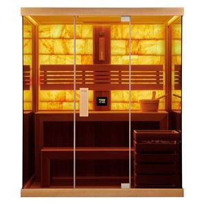 Orans - Traditional Sauna For 3 Persons With Unique Himalayan Salt Feature