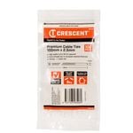 Crescent 100 x 2.5mm White Cable Tie - 100 Pack