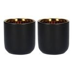 2pc La Cafetiere 70ml Ceramic Double Insulated Espresso Cup - Black