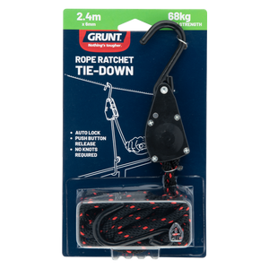 Grunt 6mm x 240cm Rope Ratchet Tie Down