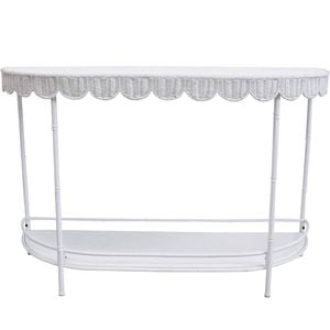 LVD Curve Scallop Console Table Furniture 123x77cm - White
