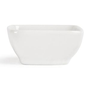 Olympia Miniature Dishes Whiteware Rounded Square 12 Pack 60mm Catering Tableware Servingware